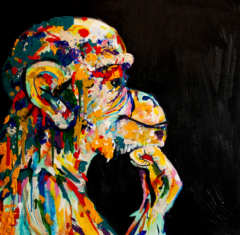 Patte à gauche - singe