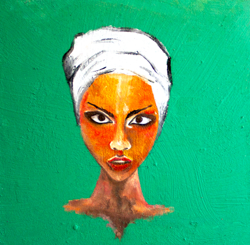 patte à gauche - visage-africain